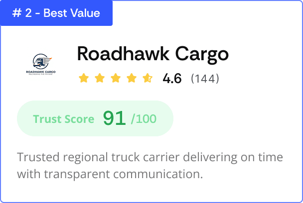 Roadhawk Cargo — #2 Best Value