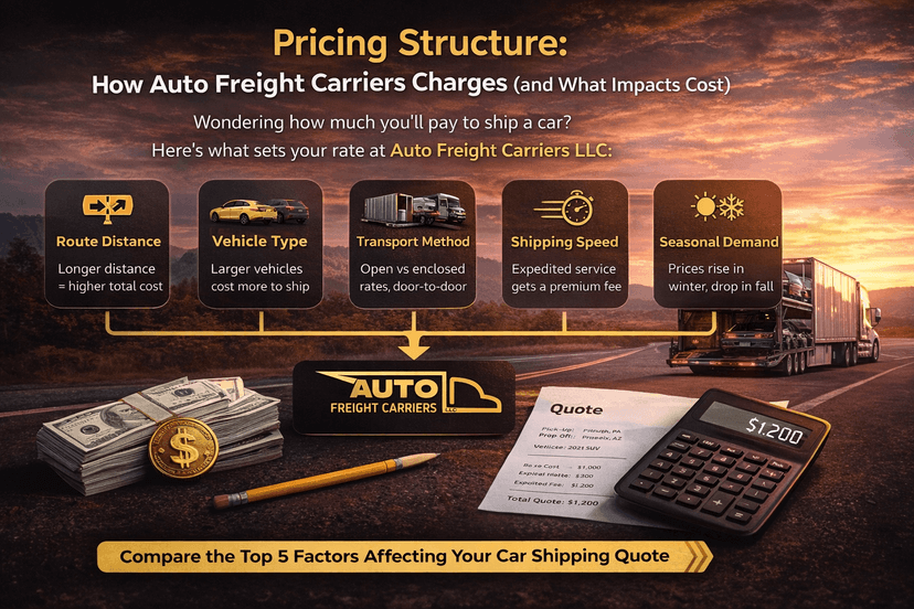 Pricing Structure: How Auto Freight Carriers Charges (and What Impacts Cost)