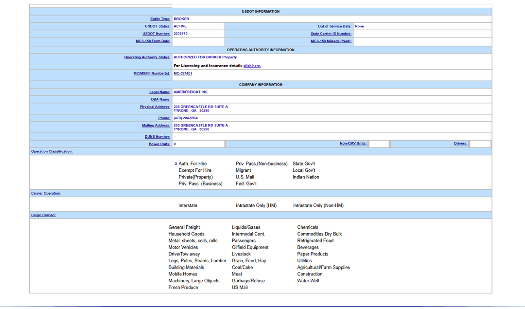 FMCSA Registration and Broker Authority