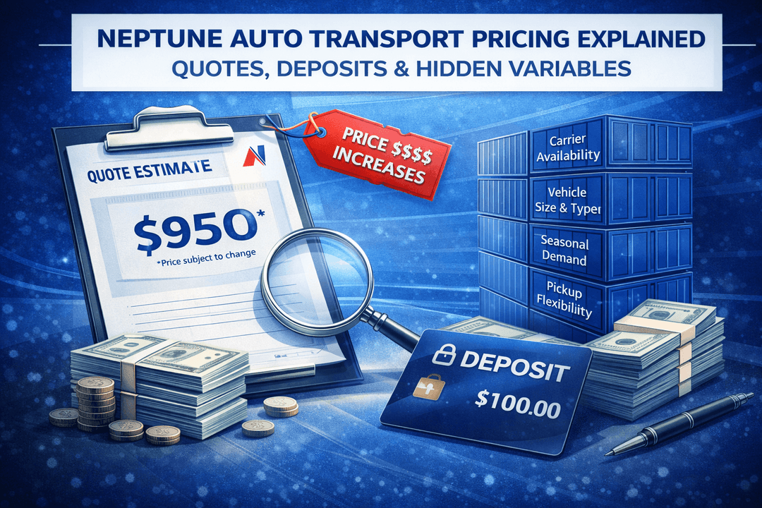 Neptune Auto Transport Pricing Explained: Quotes, Deposits And Hidden Variables
