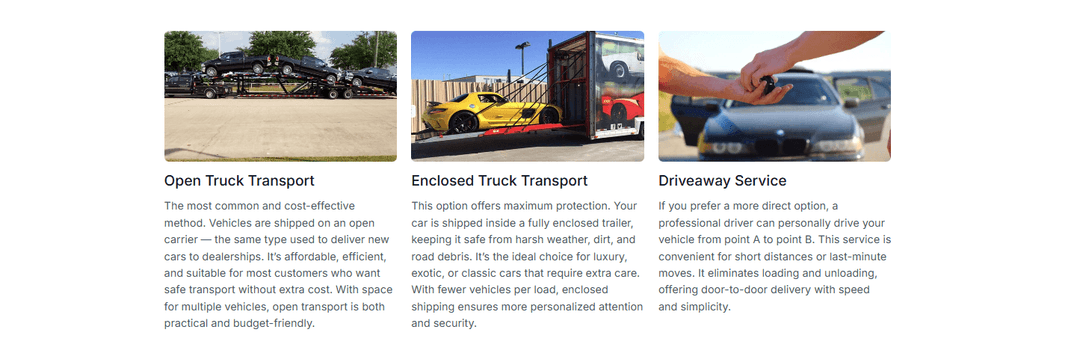 Open Car Shipping vs. Enclosed Vehicle Shipping at Googa Transport