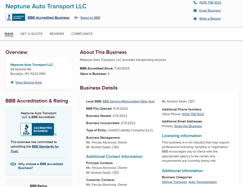 BBB Accreditation And Online Rating Analysis