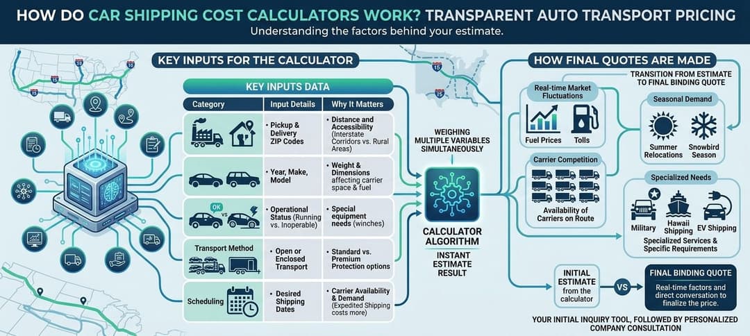 How Do Car Shipping Cost Calculators Work?