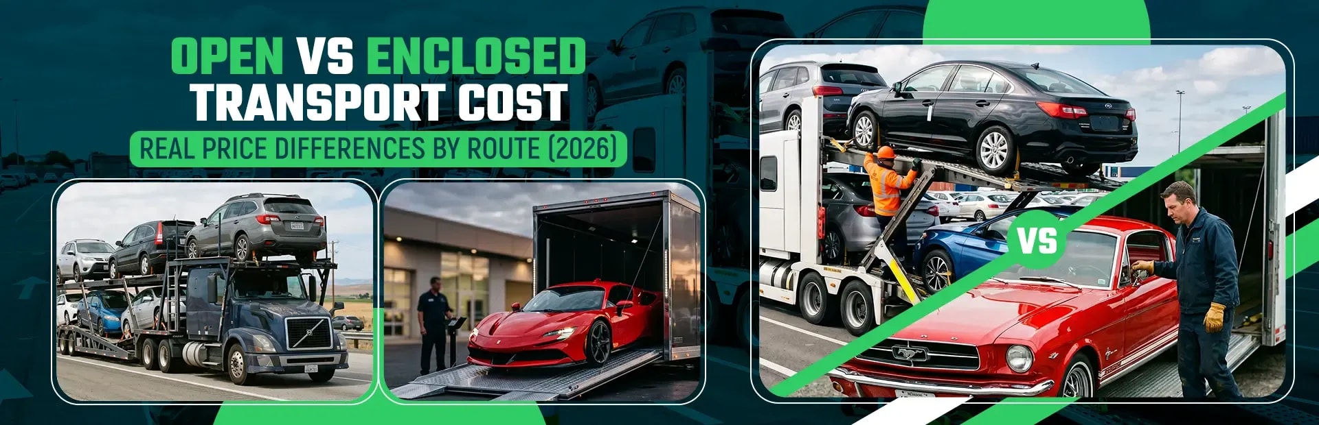 Open vs Enclosed Car Shipping Cost by Route (2026)