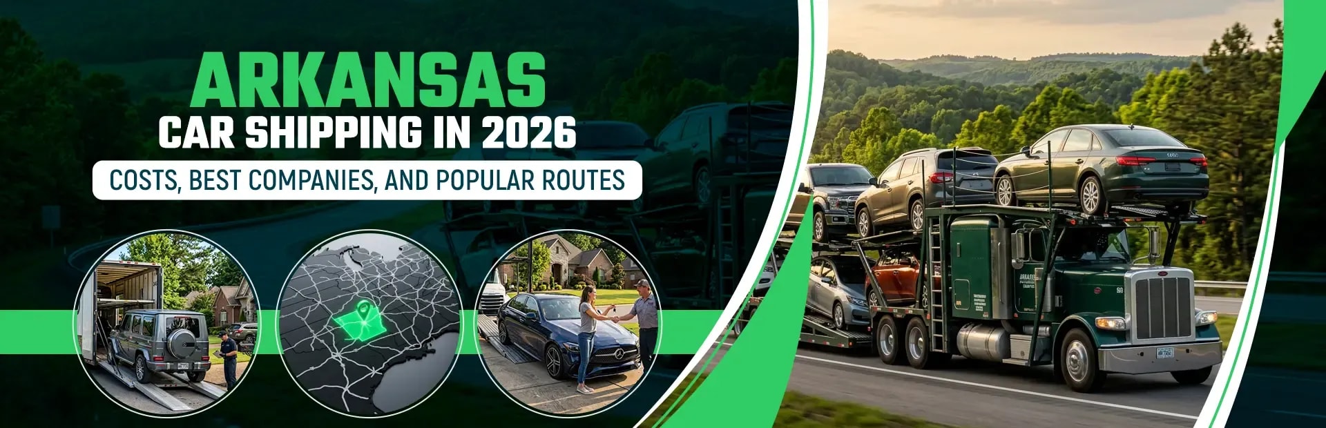Arkansas Car Shipping Guide 2026: Costs, Routes & Top Companies