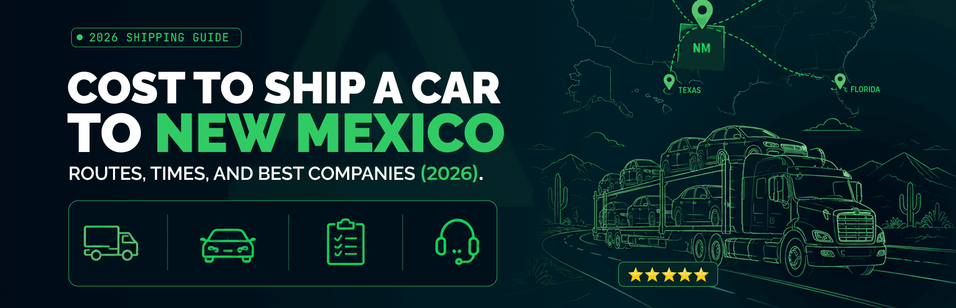 Cost to Ship a Car to New Mexico in 2026: Routes and Top Companies