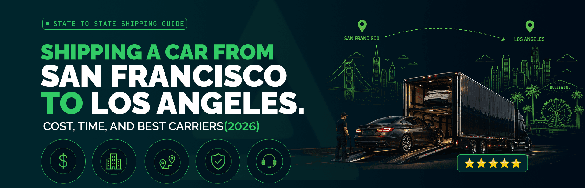 San Francisco to Los Angeles Car Shipping: 2026 Cost & Carriers