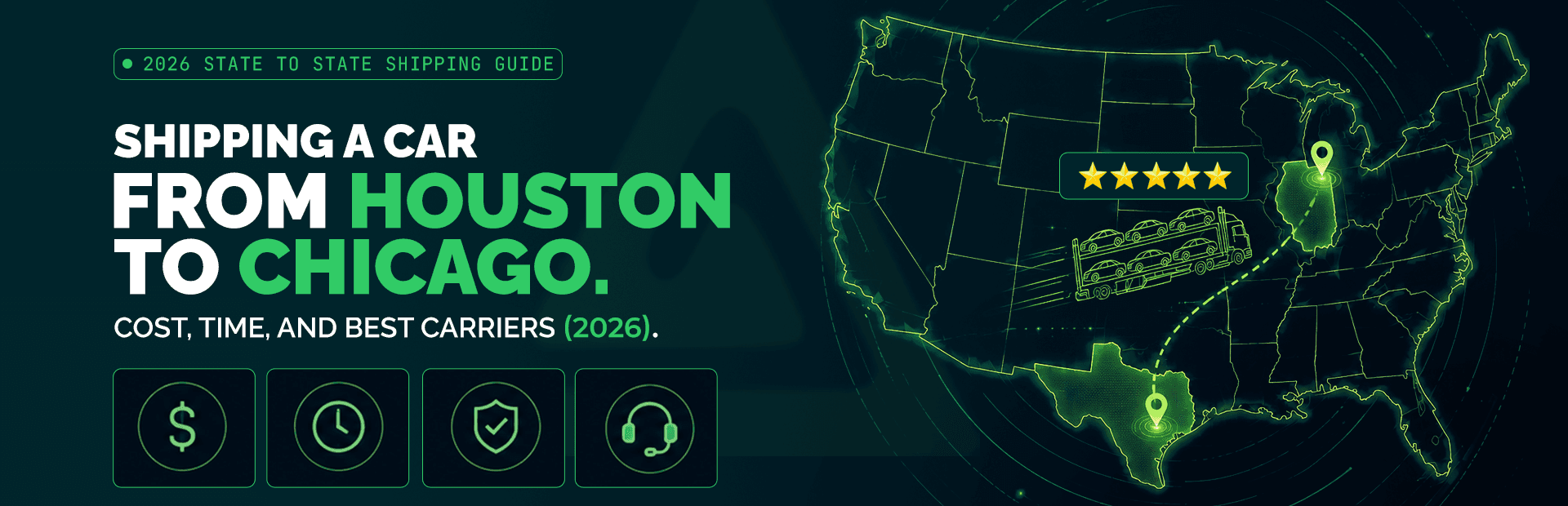 Houston to Chicago Car Shipping: 2026 Costs, Times & Carriers