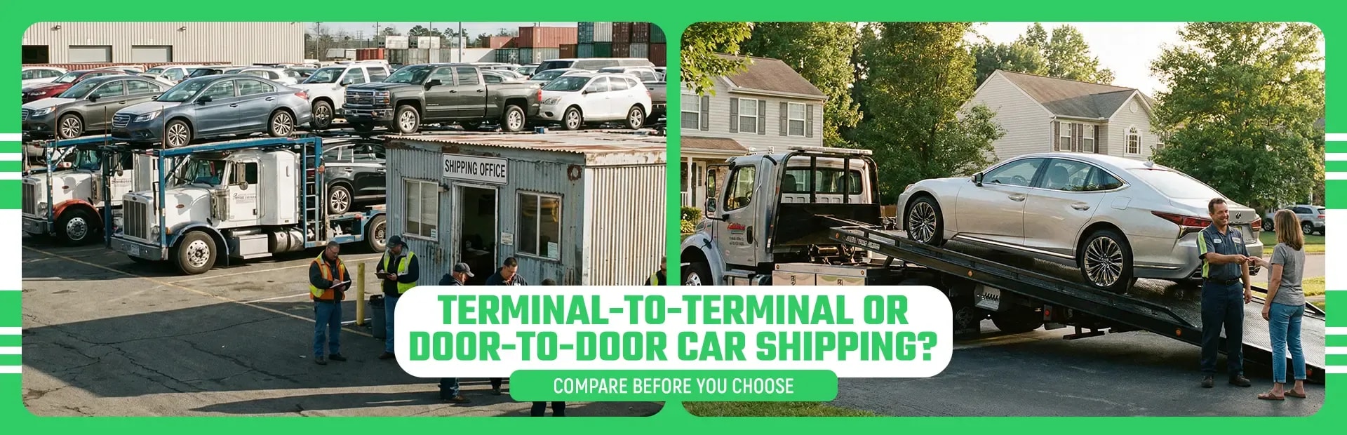 Terminal-to-Terminal vs Door-to-Door Car Shipping