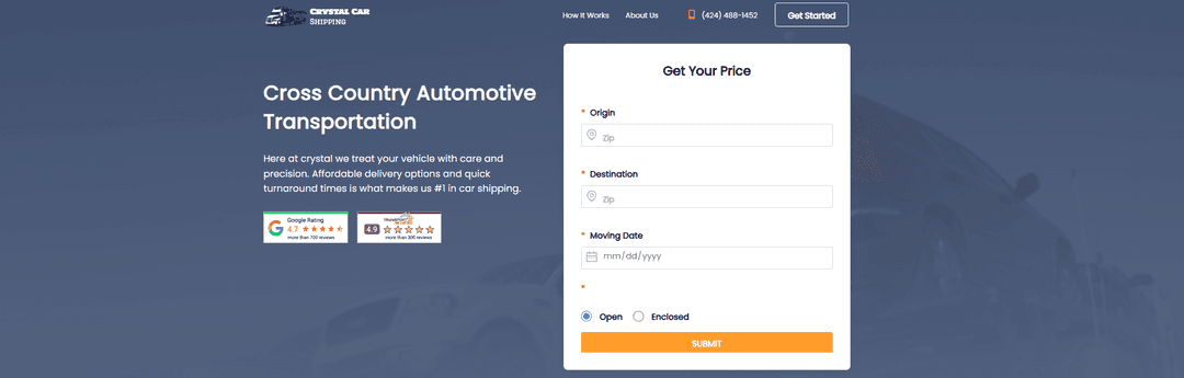 Crystal Car Shipping At A Glance