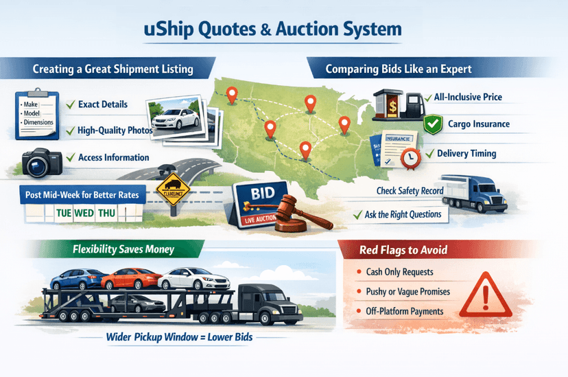 uShip Quotes & Auction System — How Bidding Affects Your Final Cost