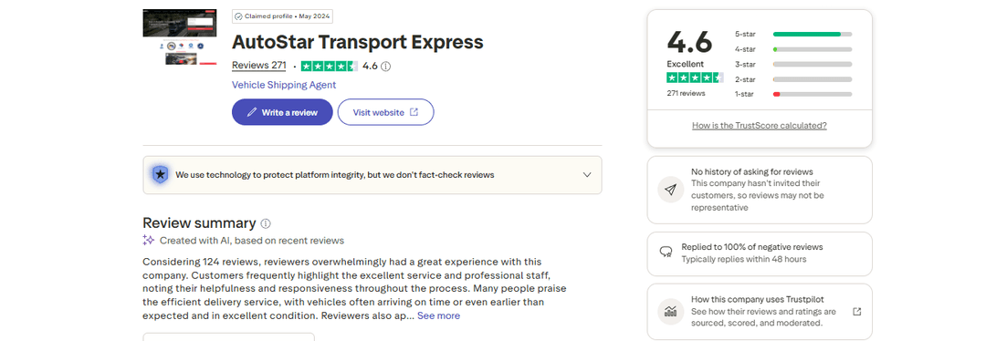 The High Scores: Trustpilot, TransportReviews.com, and Google