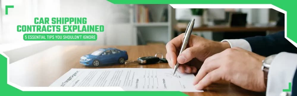 5 Car Shipping Contract Tips to Understand Your Terms