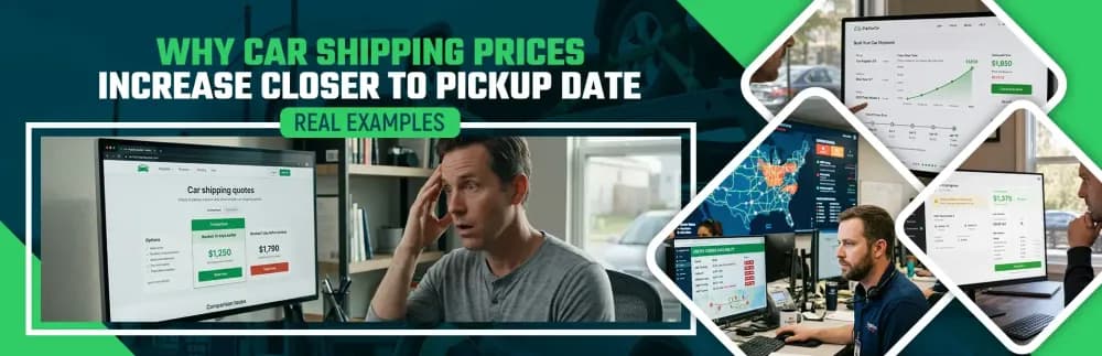 Why Car Shipping Prices Increase Closer to Pickup Date — Real Examples