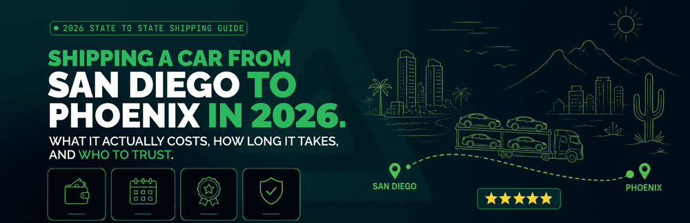 Shipping a Car From San Diego to Phoenix in 2026: What It Costs