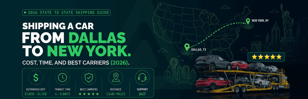 Dallas to New York Car Shipping: Costs and Timing for 1,550 Miles
