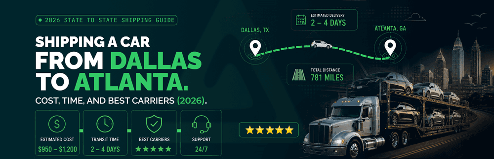 Dallas to Atlanta Car Shipping in 2026: Cost, Timing & Who to Trust