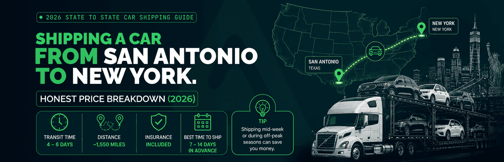 San Antonio to New York Car Shipping in 2026: Price Breakdown