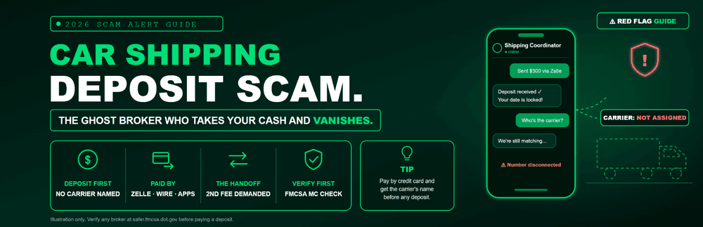 Car Shipping Deposit Scam: The Ghost Broker Who Vanishes