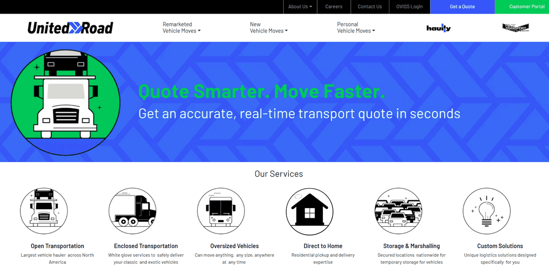 United Road landing page